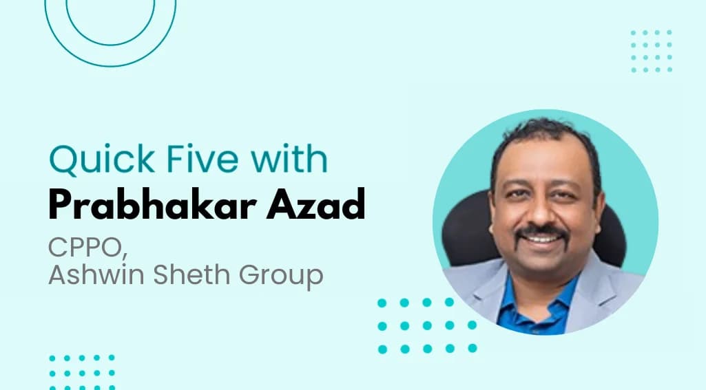 Emphasis on peer-to-peer recognition will boost collaboration in organizations: Prabhakar Azad, Chief People &amp; Process Officer, Ashwin Sheth Group. 
