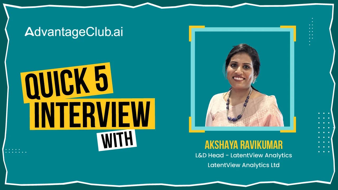 Quick 5 Interview with LatentView Analytics&#8217; Akshaya Ravikumar