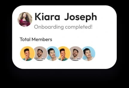 Kiara Joseph onboarding completed